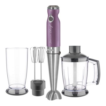 Sencor - Stick blender 4in1 1200W/230V stainless steel/purple
