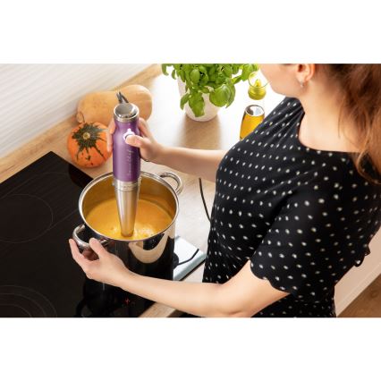 Sencor - Stick blender 4in1 1200W/230V stainless steel/purple