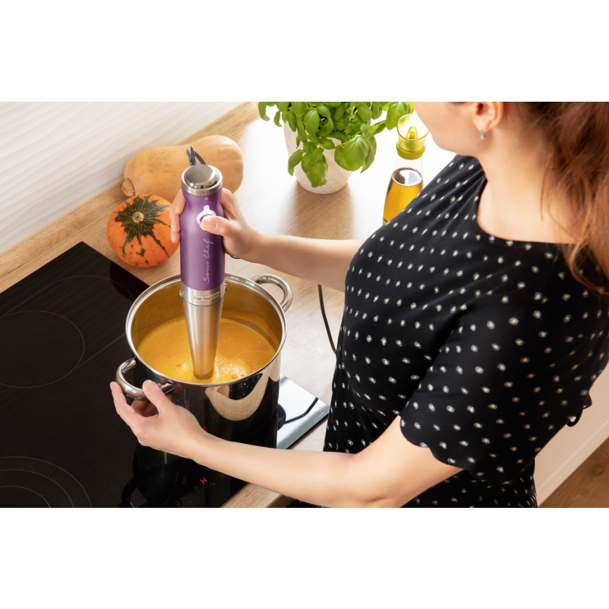Sencor - Stick blender 4in1 1200W/230V stainless steel/purple
