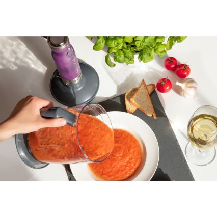 Sencor - Stick blender 4in1 1200W/230V stainless steel/purple
