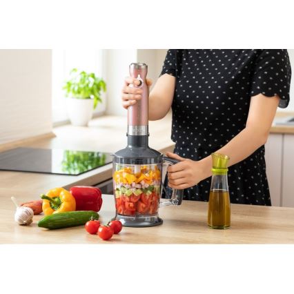 Sencor - Stick blender 4in1 1200W/230V stainless steel/rose gold