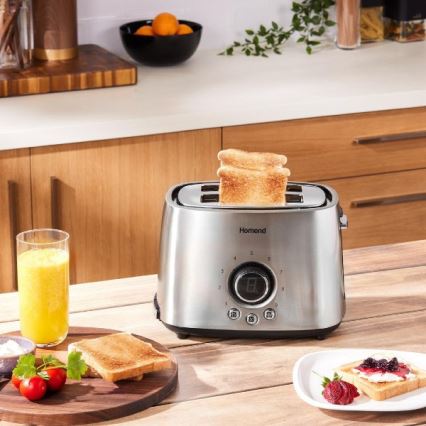 Sencor - Toaster with two holes and warming up 1000W/230V silver