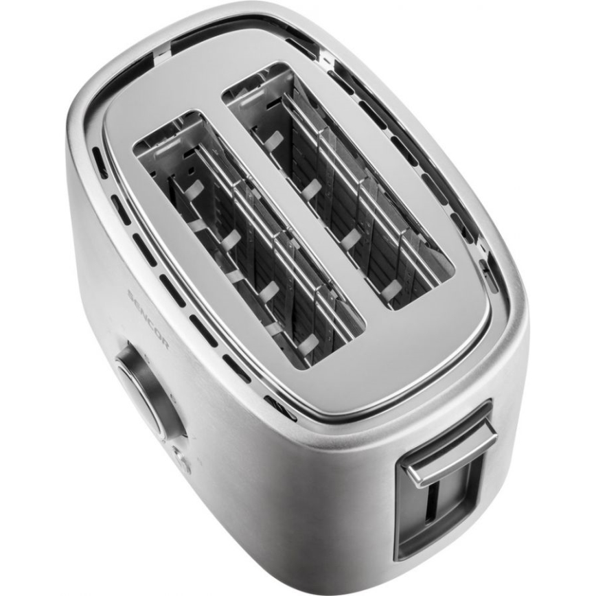 Sencor - Toaster with two holes and warming up 1000W/230V silver