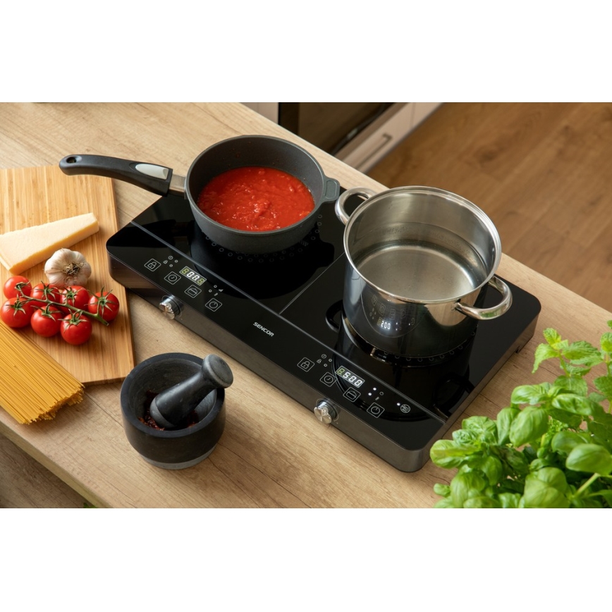 Sencor - Two-zone induction cooker with LCD display 3400W/230V