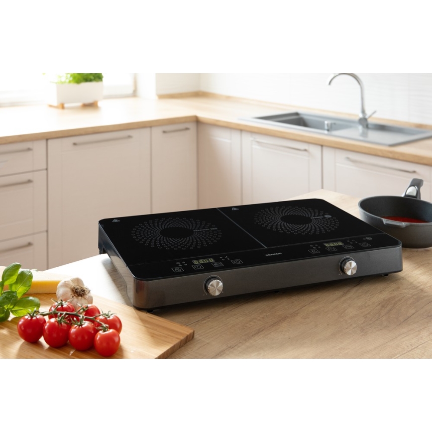 Sencor - Two-zone induction cooker with LCD display 3400W/230V