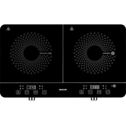 Sencor - Two-zone induction cooker with LCD display 3400W/230V