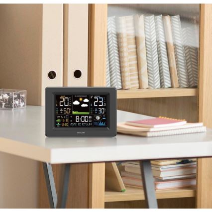 Sencor - Weather Station with Color LCD Display 3xAA + 2xAA Black