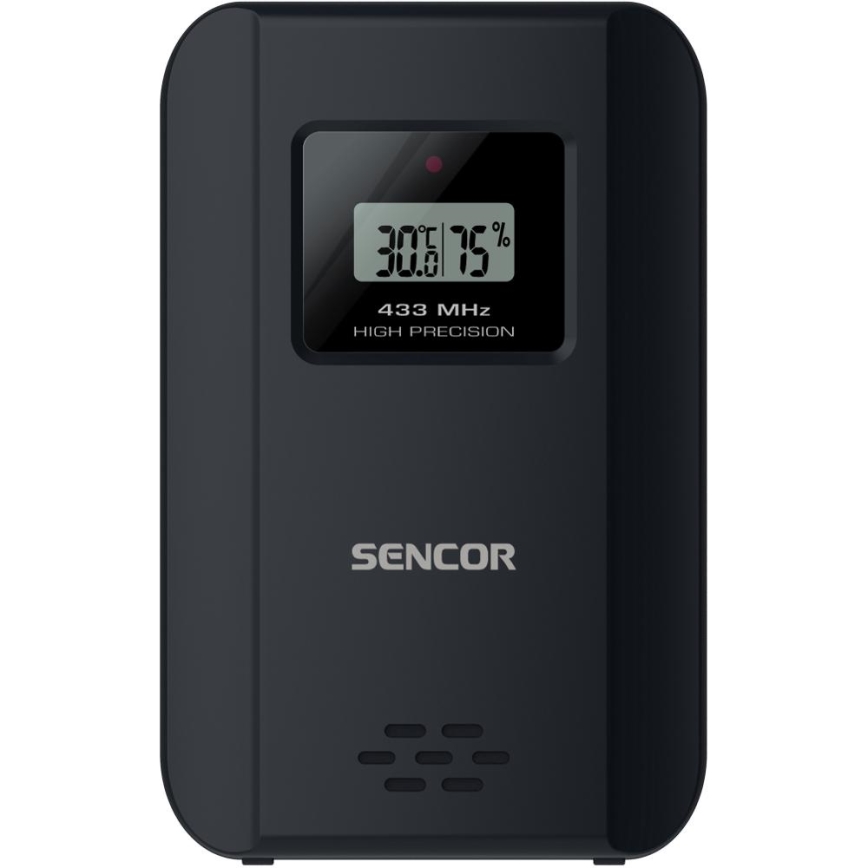 Sencor - Weather station with color LCD display and alarm clock 3xAAA + 2x AA black