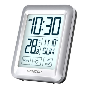 Sencor - Weather station with LCD display with alarm clock 2xAAA