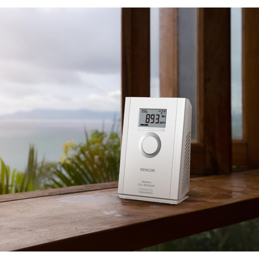 Sencor - Wireless carbon dioxide sensor 5V/3xAA 2000 mAh