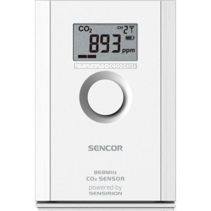 Sencor - Wireless carbon dioxide sensor 5V/3xAA 2000 mAh