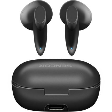 Sencor - Wireless earphones 230 mAh + 2x 25 mAh IPX4 black