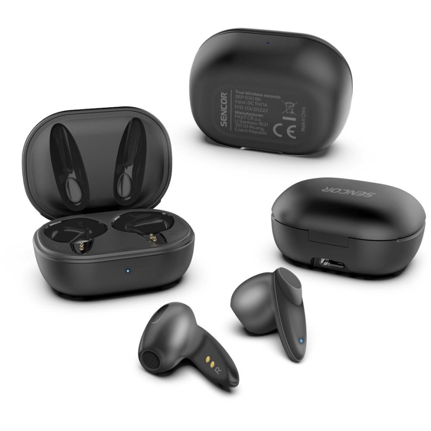 Sencor - Wireless earphones IPX4 black