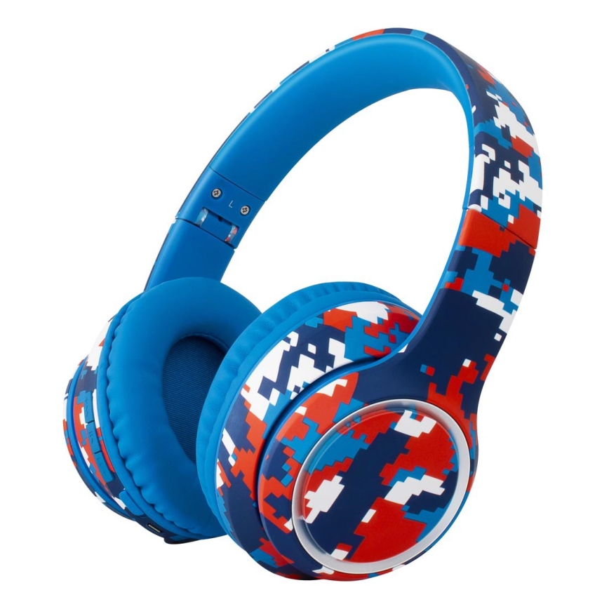 Sencor - Wireless headphones with a microphone 3,7V/400 mAh blue/red
