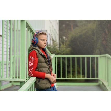 Sencor - Wireless headphones with a microphone 3,7V/400 mAh blue/red