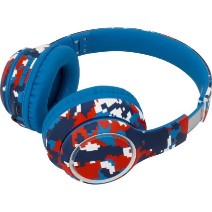 Sencor - Wireless headphones with a microphone 3,7V/400 mAh blue/red