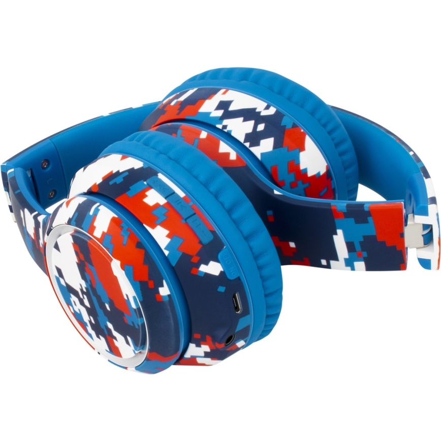 Sencor - Wireless headphones with a microphone 3,7V/400 mAh blue/red