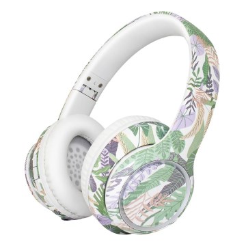 Sencor - Wireless headphones with a microphone 3,7V/400 mAh green/white