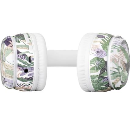 Sencor - Wireless headphones with a microphone 3,7V/400 mAh green/white
