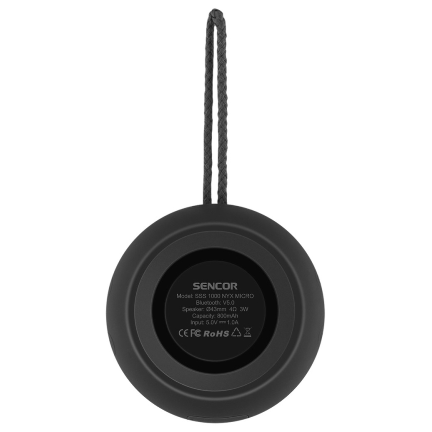 Sencor - Wireless speaker 3W 800 mAh IPX4 black