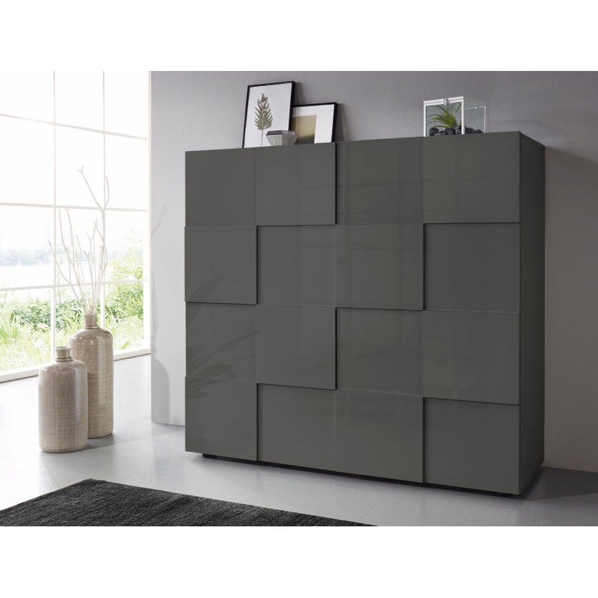 SERIAN Anthracite Chest of Drawers