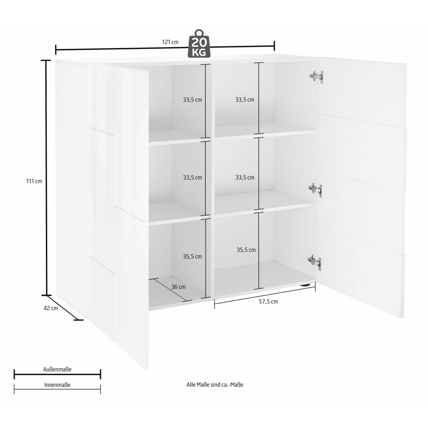 SERIAN Anthracite Chest of Drawers