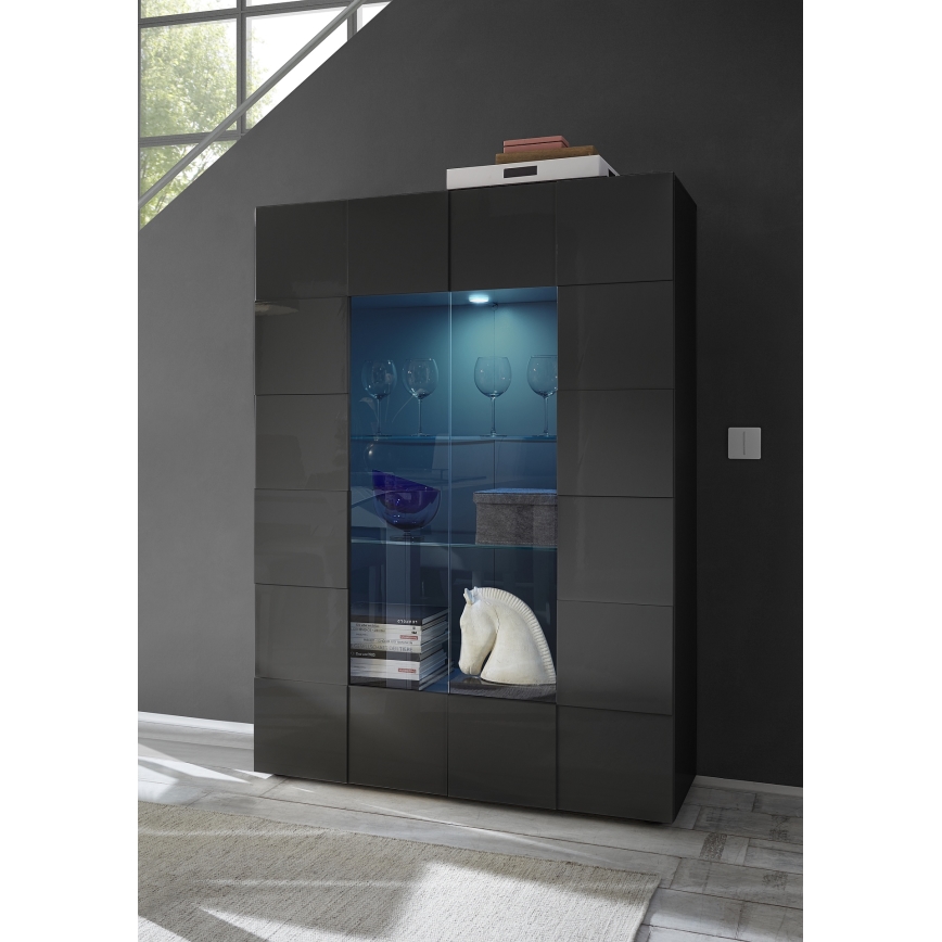 SERIAN Anthracite Display Cabinet