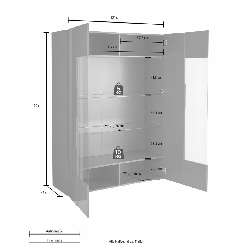 SERIAN Anthracite Display Cabinet