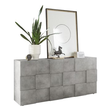 SERIAN chest of drawers – concrete grey