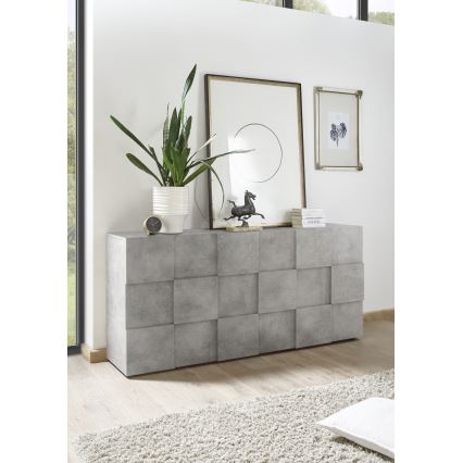 SERIAN chest of drawers – concrete grey