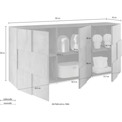 SERIAN Sonoma Oak Chest of Drawers