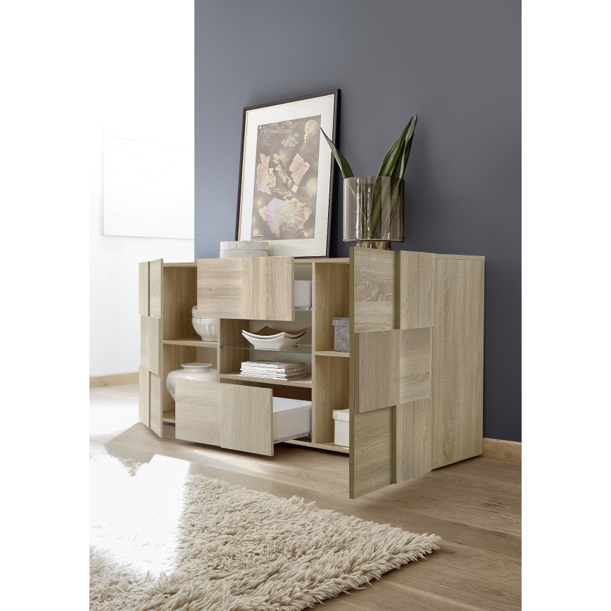 SERIAN Sonoma Oak Chest of Drawers