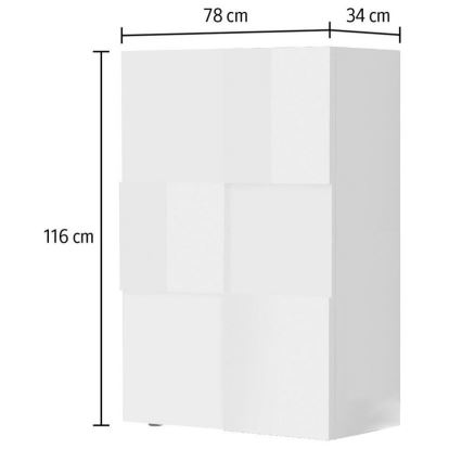 SERIAN White Chest of Drawers