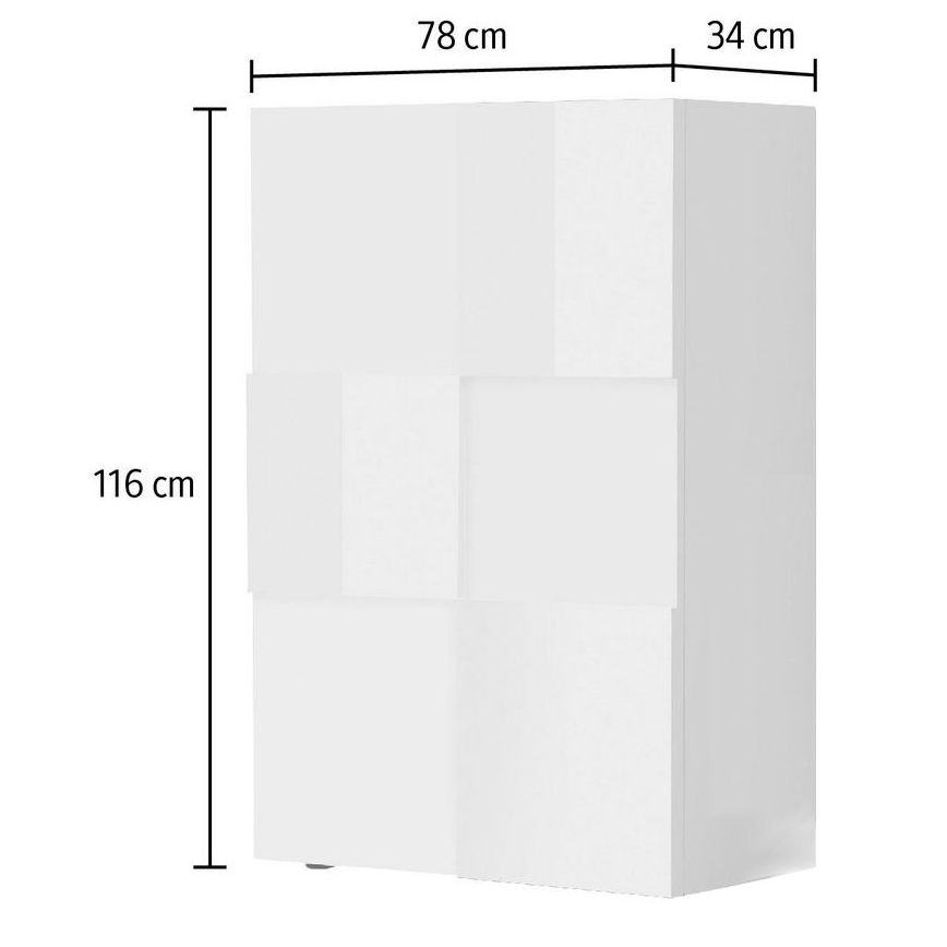 SERIAN White Chest of Drawers