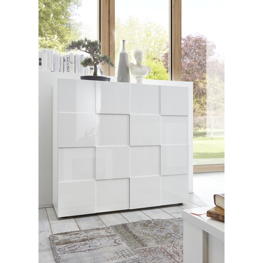 SERIAN White Chest of Drawers