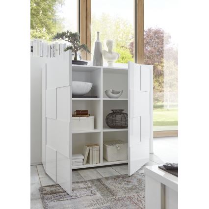 SERIAN White Chest of Drawers