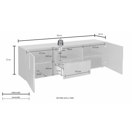 SERIAN White TV Stand