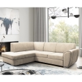SERPA Left-facing L-shaped sofa bed with storage, beige