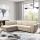 SERPA Left-facing L-shaped sofa bed with storage, beige