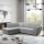 SERPA left-hand L-shaped corner sofa bed with storage, grey