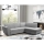 SERPA right-hand L-shaped corner sofa bed with storage, grey