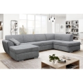 SERPA U-shaped right-hand corner sofa bed with storage, grey