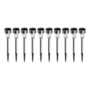 SET 10x LED Solar lamp LED/0,06W/1,2V 6000K IP44