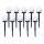 SET 10x LED Solar lamp LED/0,12W/1,2V 6500K IP44 black/white