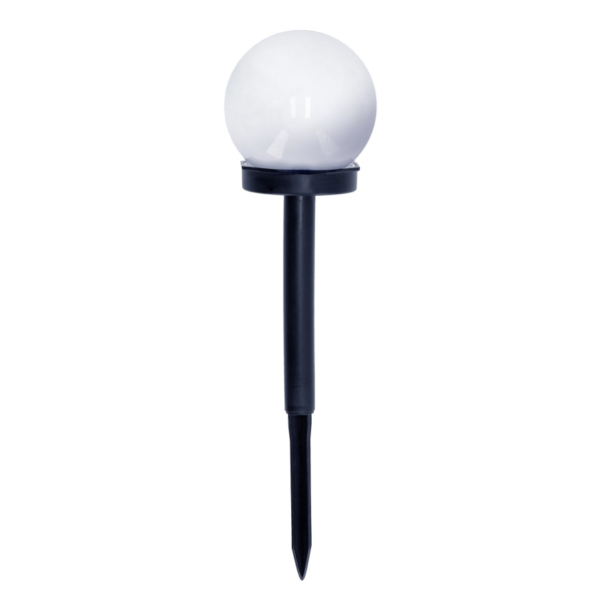 SET 10x LED Solar lamp LED/0,12W/1,2V 6500K IP44 black/white