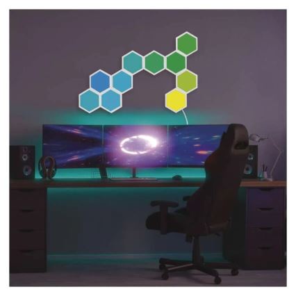 SET 10x RGBIC Dimmable panel LED/1,9W/230V Wi-Fi Tuya