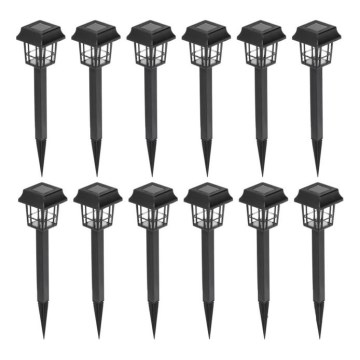SET 12x LED Solar lamp LED/0,06W/1,2V 6500K IP44