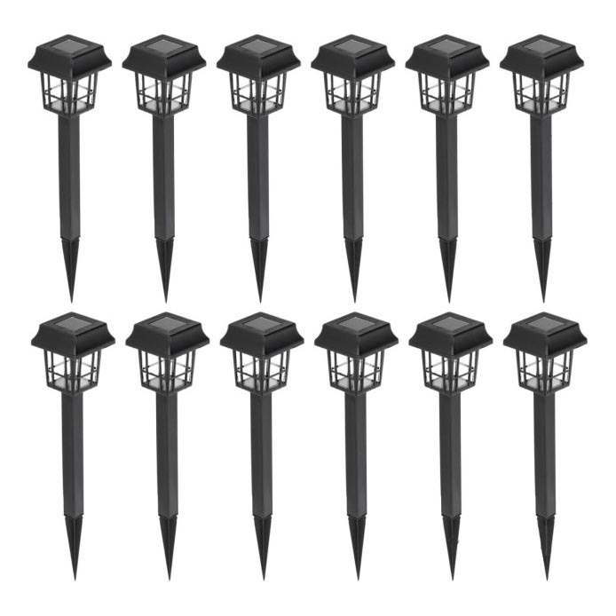 SET 12x LED Solar lamp LED/0,06W/1,2V 6500K IP44