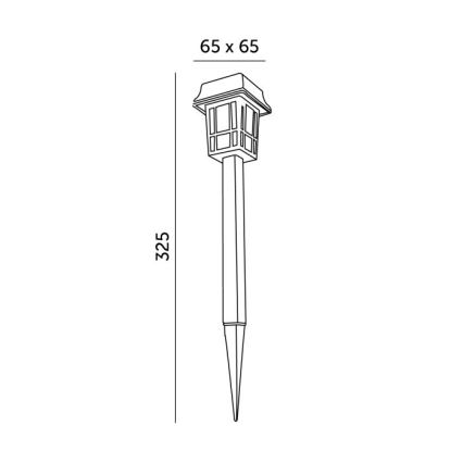 SET 12x LED Solar lamp LED/0,06W/1,2V 6500K IP44