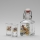 Set 1x glass bottle and 2x glass for shots clear with a fox motif